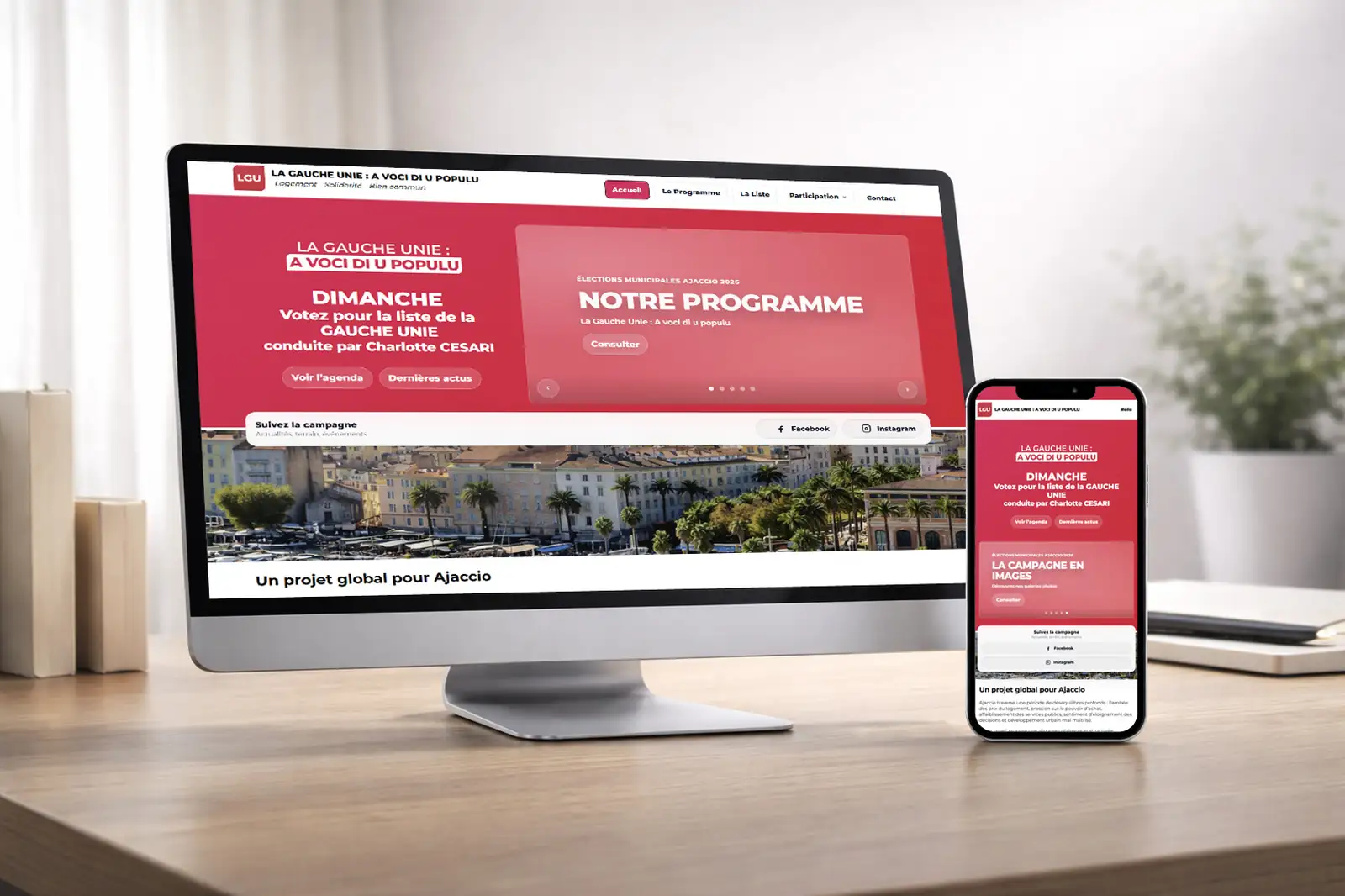 Commande site officiel de campagne