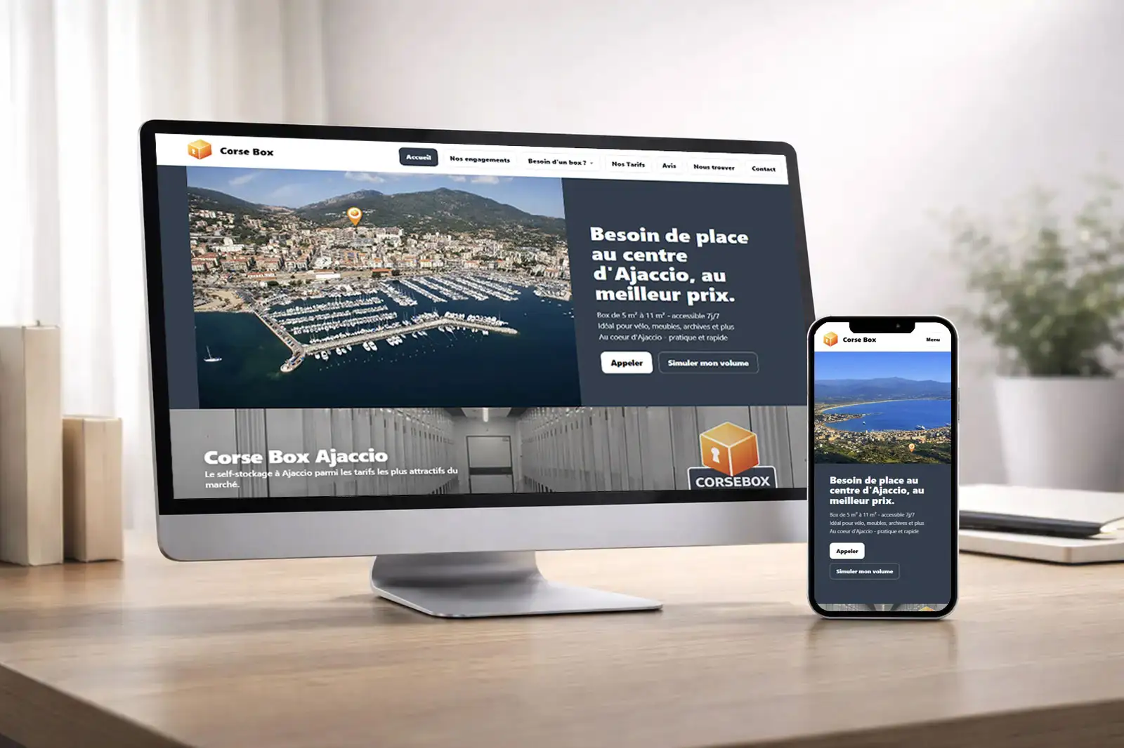Commande site vitrine CTA locations box