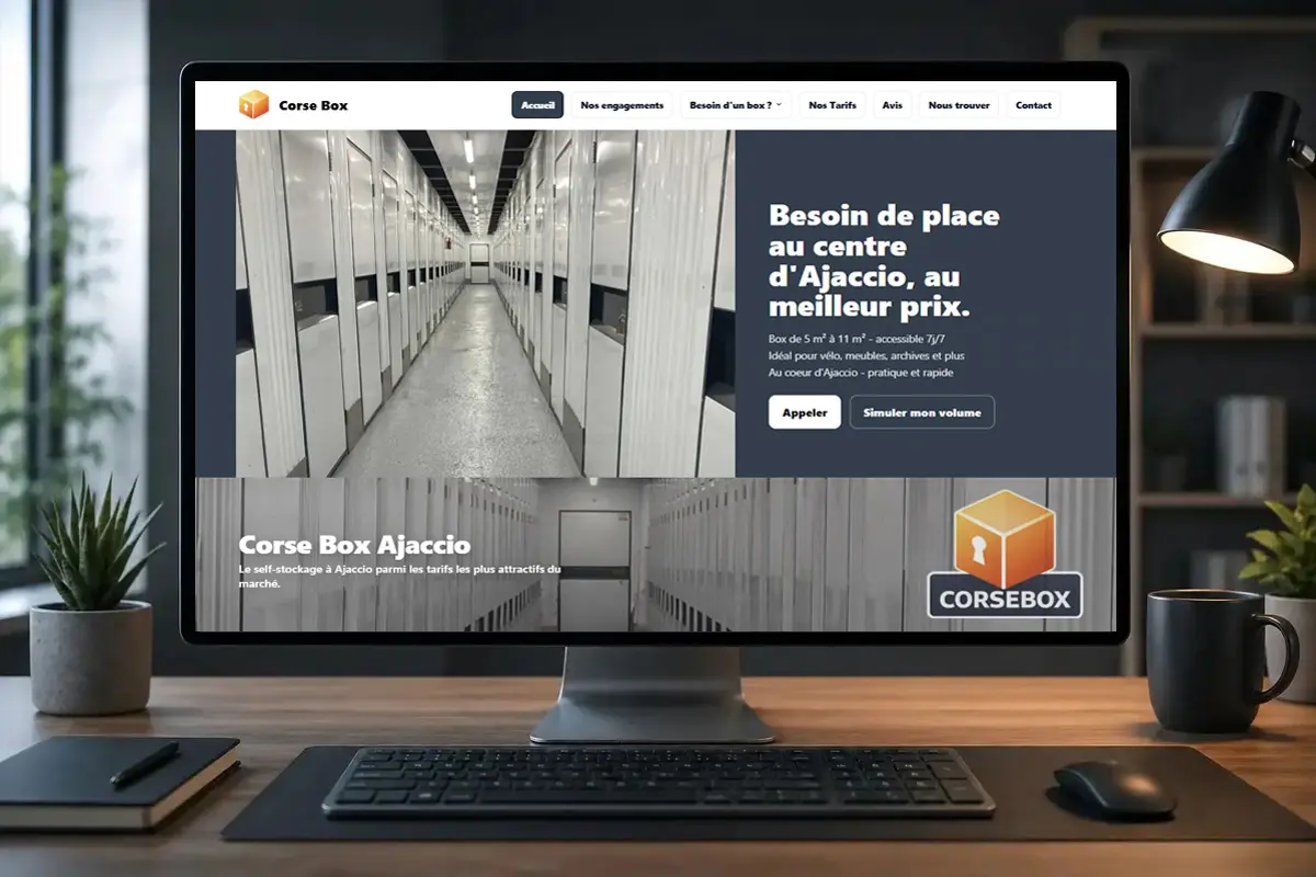 Site vitrine responsive de Corse Box à Ajaccio