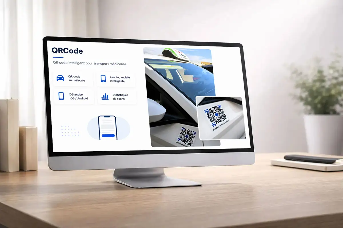 Portail web mobile accessible depuis un QR code